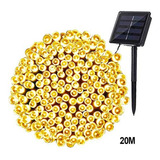 Guirnaldas Luces Exterior Solar 20m Led Para Navidad Fiestas