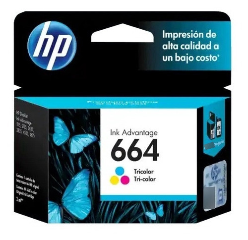 Cartucho Hp 664 Tricolor, 100 Páginas F6v28al Nuevo