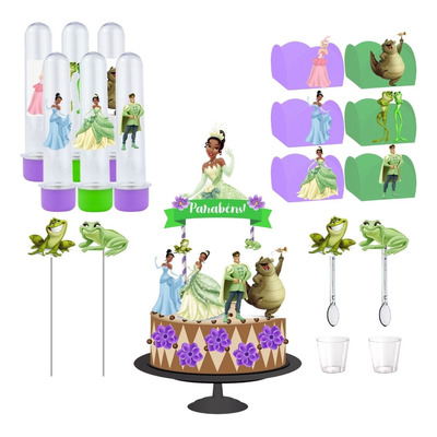 Kit Festa #kf A Princesa E O Sapo Forminha Tubete Topper