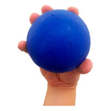 2 Brinquedo P/ Cães Bola Gigante Maciça Extra Forte 100mm Cor Azul