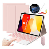 Funda Teclado Mouse Lapiz For Xiaomi Redmi Pad Se 11'' Rosa
