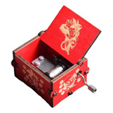 Caja Musical Dragon Ball Gt Madera Tema Tapion Color Rojo