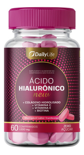 Ácido Hialurônico C/ Colágeno Hidrolisado 60 Comp 1000 Mg