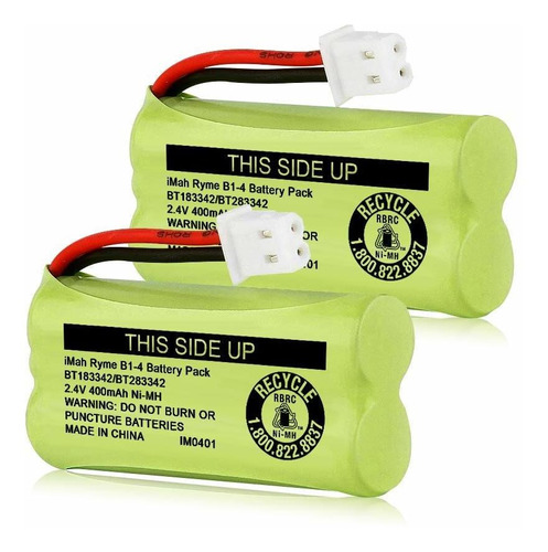 Bateria 2.4v 400mah Bt183342 Bt283342 [2 Unidades]