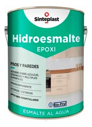 Sinteplast Hidroesmalte Epoxi Pisos Y Paredes 1l Color Negro