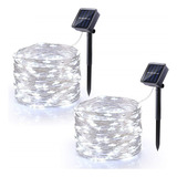 2 Tiras De Luz Led 20 M 8 Modos Luces Solares