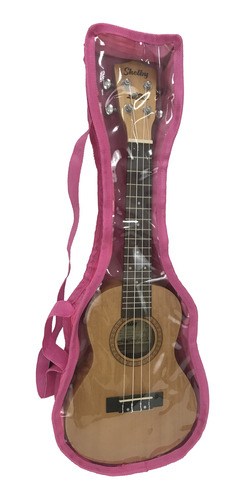 Capa Ukulele Concert Nylon 600 Cristal Rosa Jpg