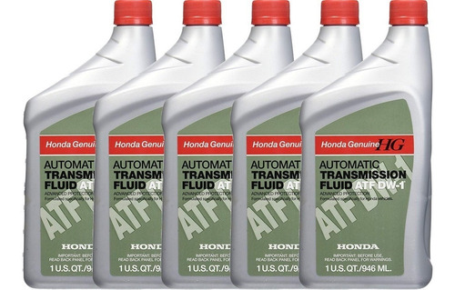 Pack X5 Aceite Transmisión Automática Honda Original Atf Dw1