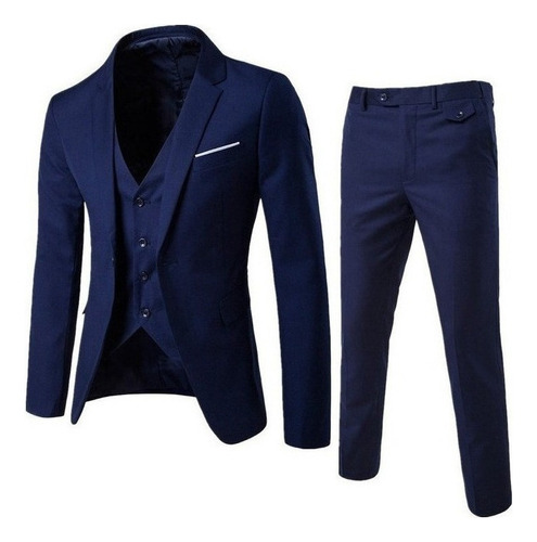 Riv Blazer De Boda De Fiesta Slim-fit De Tres Piezas For