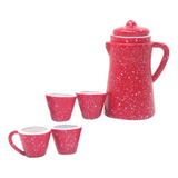 5pcs Juego Mini Porcelana Té Café Tapa Tetera 