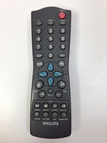 Controle Remoto Philips Original Usado Tv Vcr X2