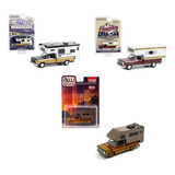 Pquete Camionetas Con Camper 1:64 2 Greenlight + 1 Autoworld