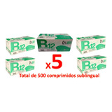Pack 5 Caja Vitamina B12 De 100 Comprimidos Sublingual C/u