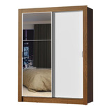 Guarda-roupa Solteiro Denver Madesa 2 Portas Correr Esp Rb Cor Rustic/branco 10946e1e