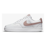 Tenis Nike Mujer Court Vision Low Blanco Rosa