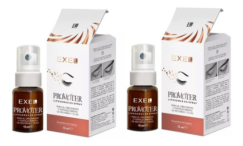 Promoter Liposomas Spray Exel Crecimiento Pestañas Cejas X2