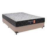 Cama + Box Casal Bege Orthopedic D33 Frete Grátis 138x188