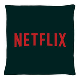 Almofada Bordada De Pelúcia Emoji/tamanho: 45 Cm X 45 Cm Cor Várias Desenho Do Tecido Netflix - Preto