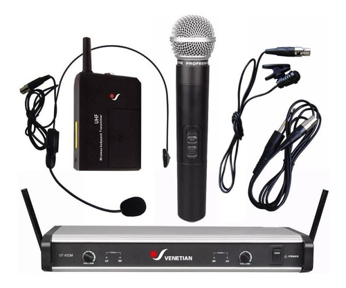 Microfono Venetian Ut-832set Mano Vincha Inalambrico U4 18c