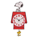 Reloj De Pared De Casa De Perro De Snoopy Woodstock Pé...