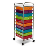 Organizador Carrito Multiusos Con 10 Cajones Cajonera