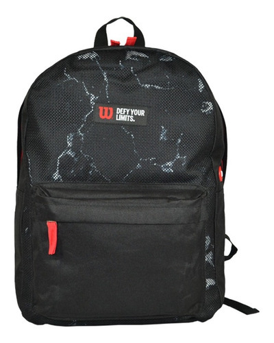 Mochila Wilson Porta Notebook Urbana Deportes Reforzada Gym Color Negro