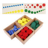 Caja De Madera Con Cilindros De Colores Montessori, Juguetes