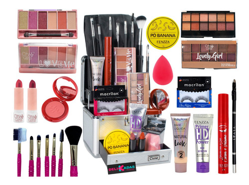 Maleta De Maquiagem Completa Profissional Ruby Rose Ultra