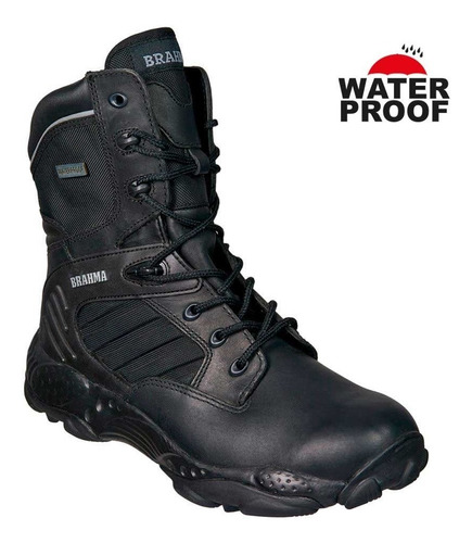 Botas Brahma Ot3199 Pardo -caña Alta Impermeable Waterproof