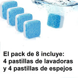 Packx8 Limpiador Lavadora + Vidrio Parabrisa Espejo Pastilla