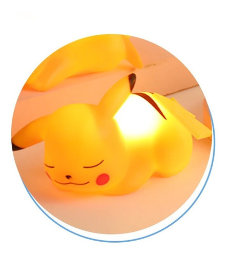 Lamparita De Noche Para Niños Pvc Pikachu Dormido 