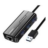 Hub Usb 3.0 Ugreen Gigabit Ethernet 1000 Mbps 3x Usb 3.0 