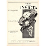 Relojes Invicta Antiguo Aviso Publicitario 1953