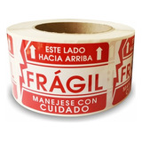 10 Rollos Etiquetas Frágil Laminada 2 1/4x3 De 500 Pz. C/u  