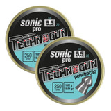 2 Chumbinhos Sonic Pro - Cal 5,5  - Lata 250 Un - Technogun