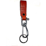 Llavero Cuero Carabiner Doble Mosqueton Cinturon V.crespo