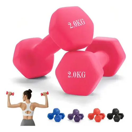 Par Mancuernas De 2 Kilos Mate Ejercicio Pilates Yoga Gym | MercadoLibre