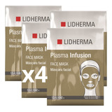Lidherma Mascarilla Facial Antiage Plasma Infusion- Pack X4 