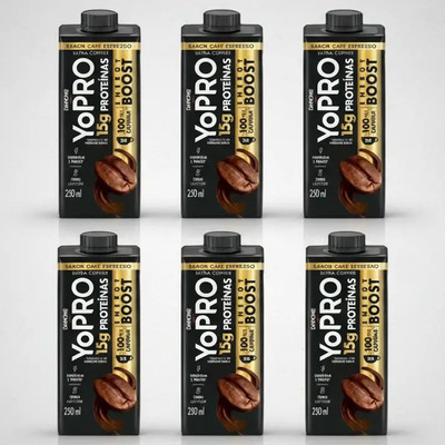 Kit C\u002F6 Yopro Danone 15g Energy Boost Café Expresso 250ml | MercadoLivre