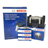 Kit Bosch Bobina Cables Y Bujias Vw Fox Suran Gol Trend 8v.