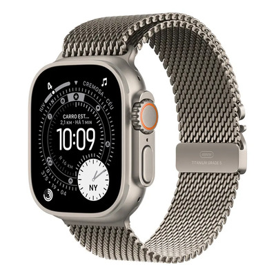 Apple Watch Ultra 3 GPS + Cellular • Caja de titanio natural de 49 mm • Correa estilo milanés de titanio natural - S - Distribuidor Autorizado | Meses sin interés