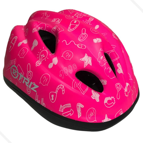 Capacete Proteção Ciclismo Infantil Bicicleta Ajustável Bike Cor Rosa Tamanho M