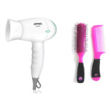 Combo Secador De Cabello Atma Sp8914np Blanco + Kit Peines