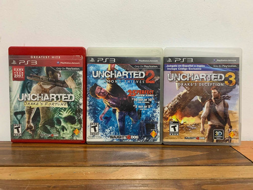 Uncharted Trilogia 1, 2 Y 3 Ps3 Fisico Usado