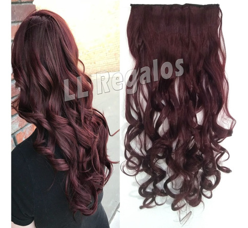 Aplique Cabelo Ruivo Cereja Escuro  Bio Orgânico Chapinha 