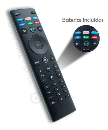 Control Remoto Vizio Smart Tv Xrt-140 Disney Netflix Prime