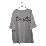 Remera Oversize Mangas Cortas Golondrinas Tradi