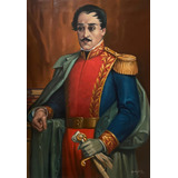 General Santander, Oleo Sobre Lienzo, Certificado, Grande