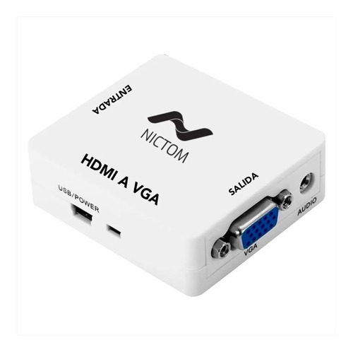 Conversor Adaptador Hdmi A Vga Activo Con Audio