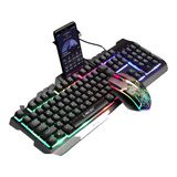 Pack Teclado Porta Celular + Mouse Gamer